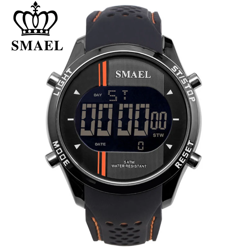 

SMAEL LED Digital Watches Man Sports Men's Watch Smart Clocks Leisure Fashion Auto Date Men Electronic Wristwatch Free Shipping