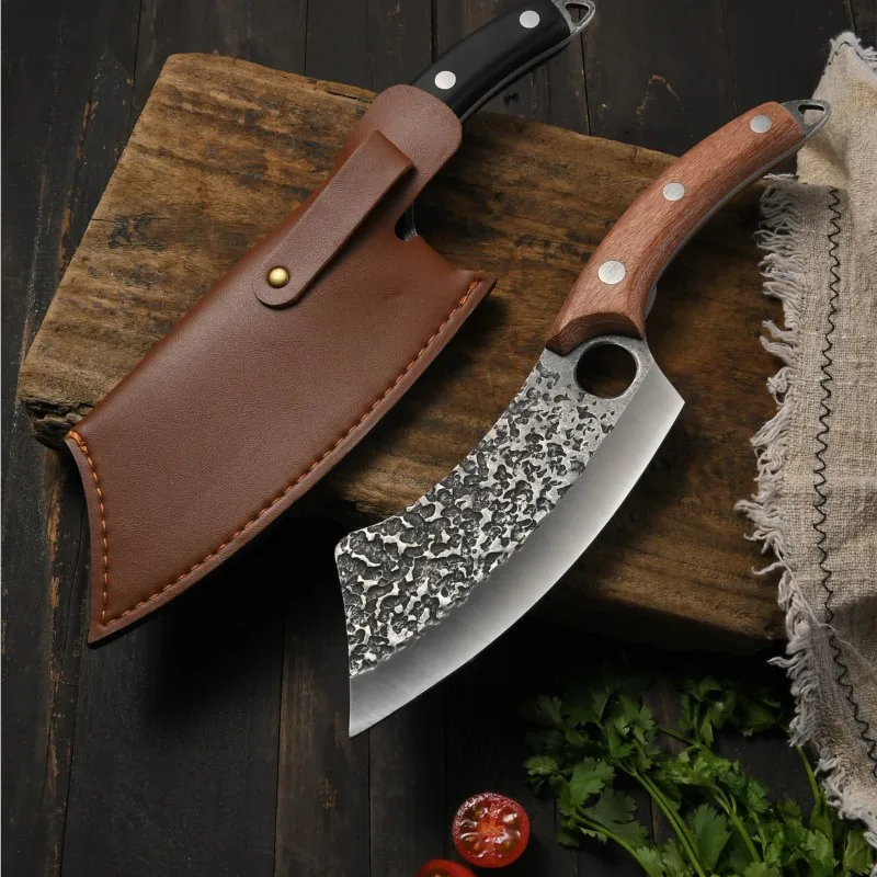 

Forged Stainless Steel Butcher Outdoor Hunting Kitchen Meat Fishing Sashimi Boning Nakiri Knives Cleaver Cooking Tools
