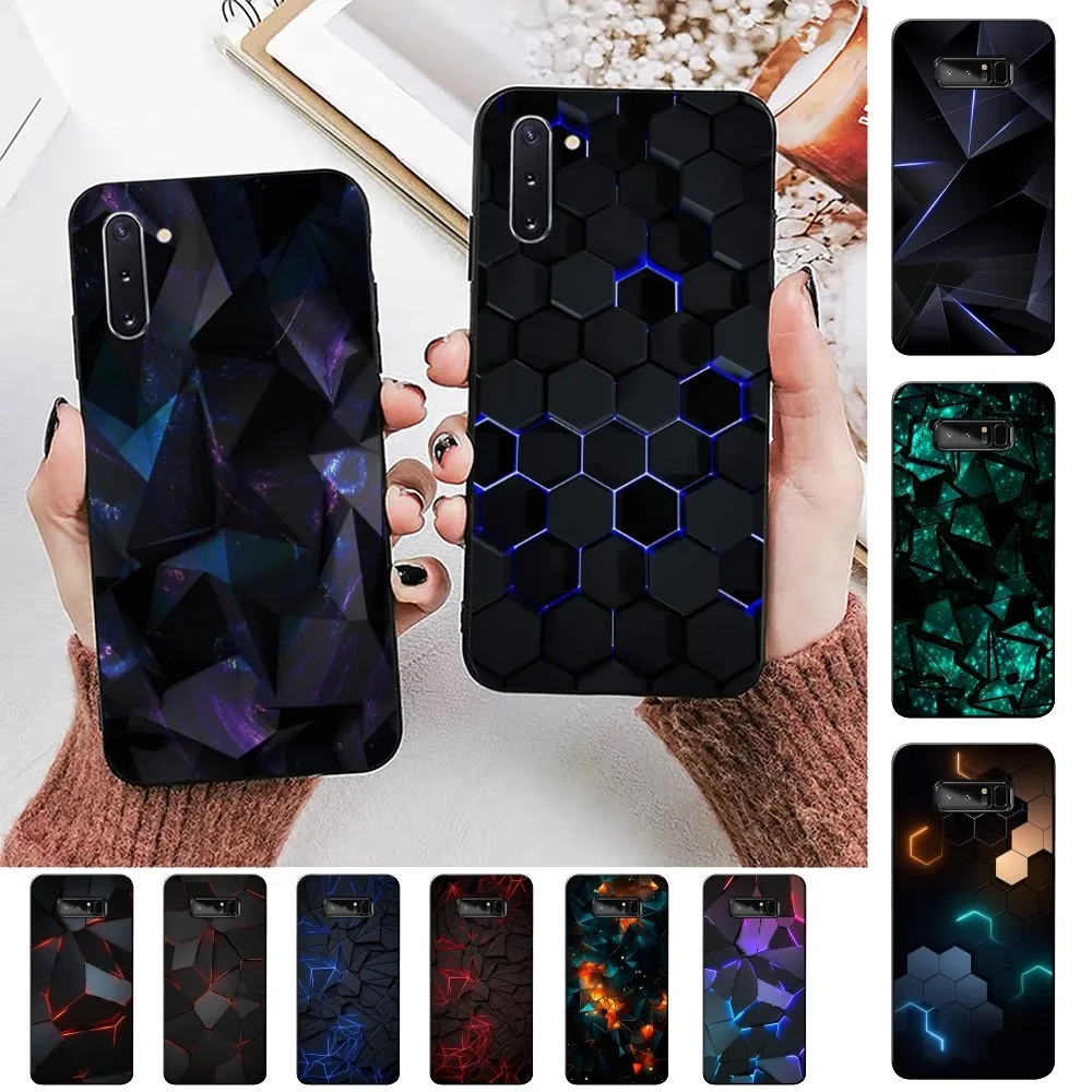 

Luxury Geometry Cool Phone Case For Samsung Note 8 9 10 20 pro plus lite M 10 11 20 30 21 31 51 A 21 22 42 02 03