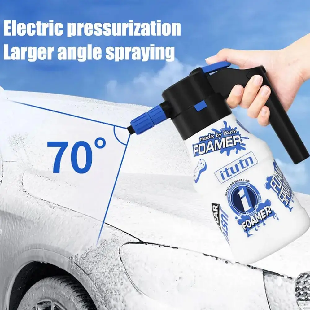

Electric Foam Sprayer 1.5L Foam Generator For Car Wash 2600mAh Lithium Battery Foam Lance 1h Endurance Car Wash Foam Spray H5S8