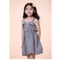 girls dresses cotton plaid casual dress for girls 4 to 13 years charm costume ruffle dress for kids children clothes for summer