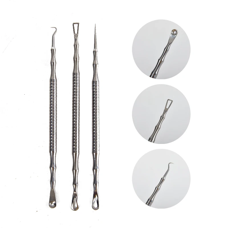 

1PC Double Head Ultra-Fine Cell Pimples Blackhead Whitehead Clip Beauty Salon Special Remove Acne Fat Particles Needle Tool