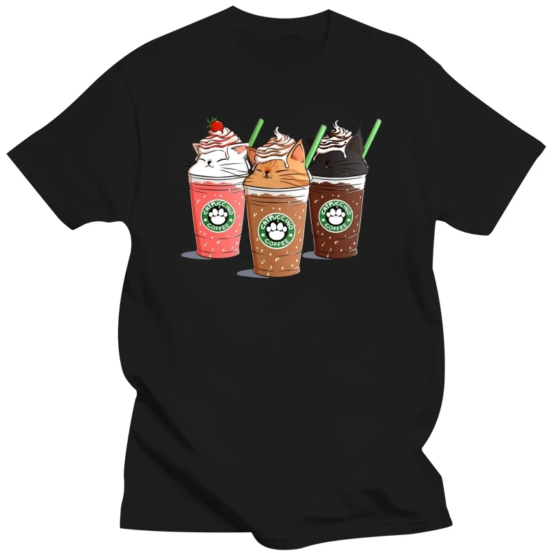 

Catpuccino Coffee Men T-Shirt Cotton S-6XL
