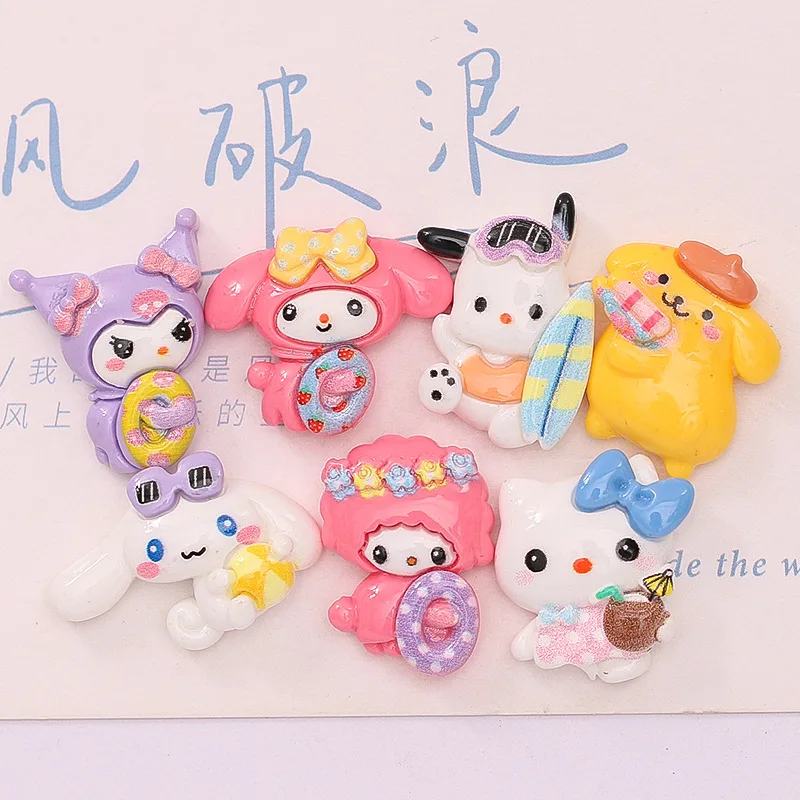 

10 Pcs New Mini Kawaii Cartoon Cat, Rabbit, And Puppy Series Resin DIY Fashion Jewelry Hairpin Decoration Accessories