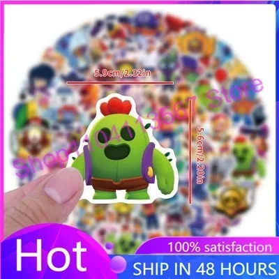 10/30/50/100 шт. анимационные наклейки из ПВХ