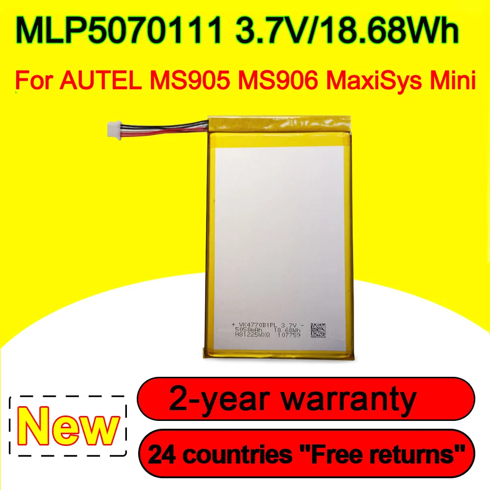 Аккумулятор MLP5070111 для AUTEL MaxiSys Mini MS905 MS906 MK808 MK808BT MK808TS 3,7 в 18, 68 Втч 5050 мАч, быстрая доставка, высокое качество