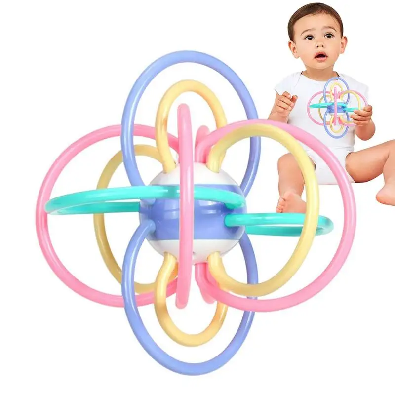 

Baby Teether Toys Bany Sensory Teething Rattle Rattle Baby Toys Chew Toys Teething Ball Rattle Teethers Toys Grasping Activities