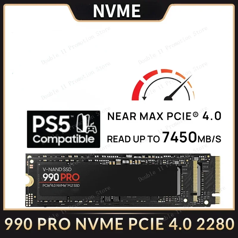 

2024 New Original 990PRO SSD 1TB 2TB 4TB Internal Solid State Disk M2 2280 PCle Gen 4.0X4 NVME for PlayStation 5/Laptop/PS5/PC