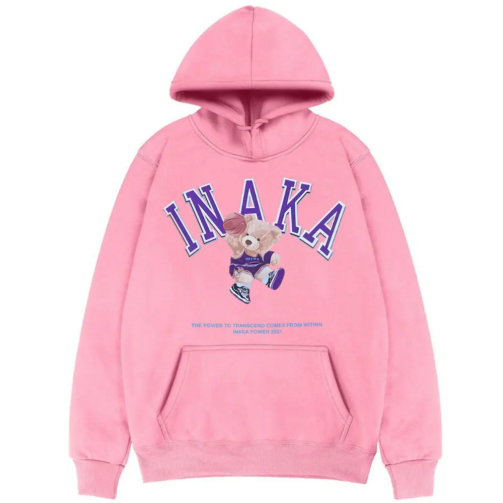 Толстовка Inaka Power с забавным принтом фиолетового баскетбольного медведя