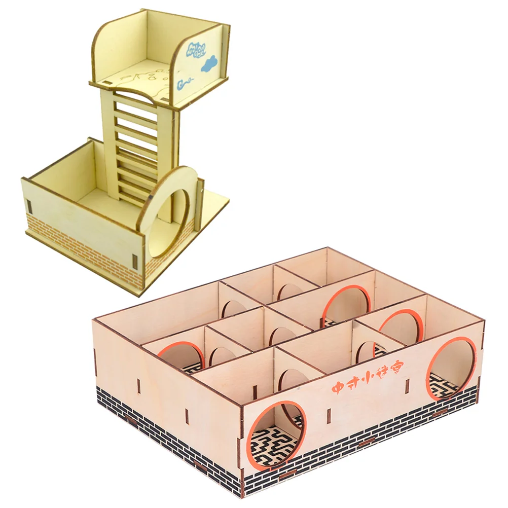 

Hamster Gerbil House Hideout Hut Hedgehog Hideaway Habitat Maze Toy Wood Tunnel Wooden Cave Haven Ladder Ferret Chinchilla Diy