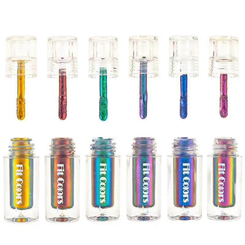 

Chameleon Liquid Eyeshadow 6 Pcs Long-lasting Glitter Eyeshadow Intense Multicolor Shifting Long-lasting With No Crease