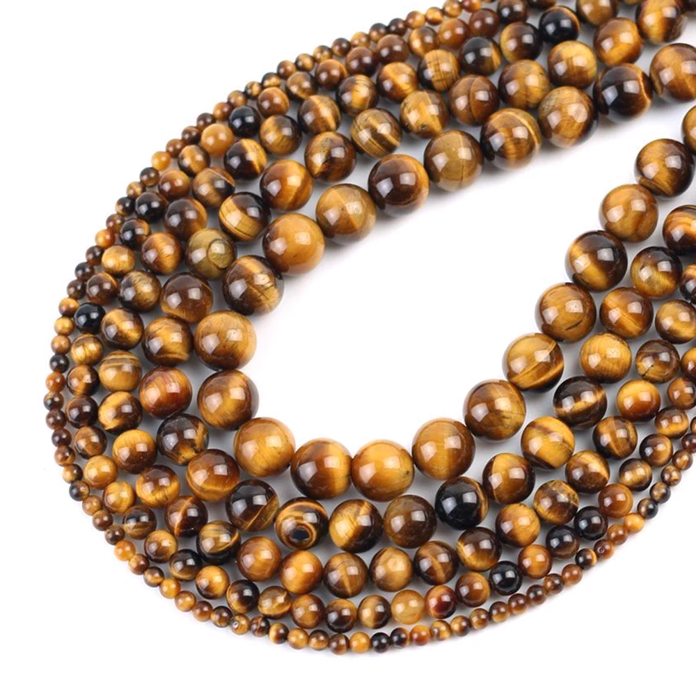 

Натуральные бусины Тигровый глаз коричневые Armbandjes Maken Perles