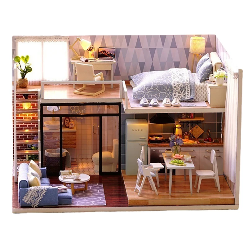 

Деревянный павильон «сделай сам», модель кукольного домика в старинном китайском стиле, чердак в сборе, подарок на день рождения