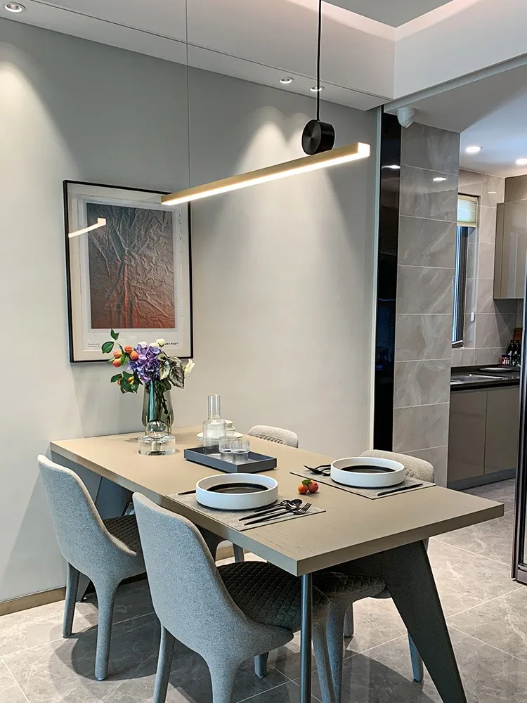 

Лампа-подвеска, искусственная люстра, современная люстра для столовой, простой скандинавский обеденный стол, бар, длинный бар, офис