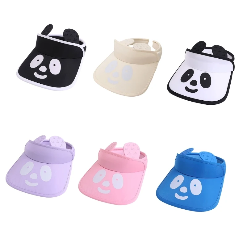 

Upgraded Cartoon-Panda Baby Hat Summer Large Brim Children Cap Baby Sunglasses Hat for 2-8 Years Old Children