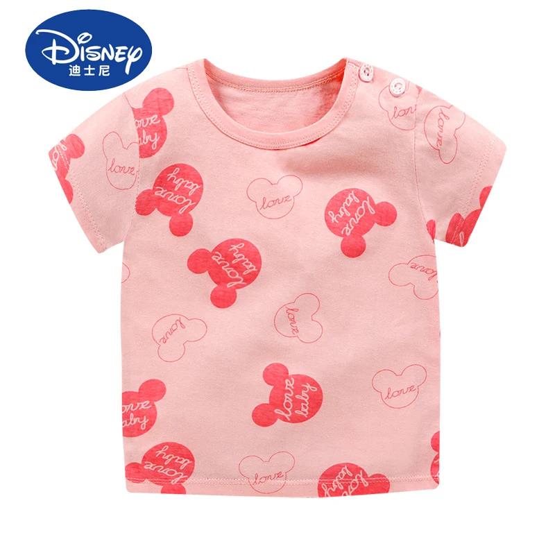 

2022 Summer Children's T-shirt Short Sleeve Cotton Baby Boys And Girls New Cartoon Mickey Minnie Disney Children's Clothing