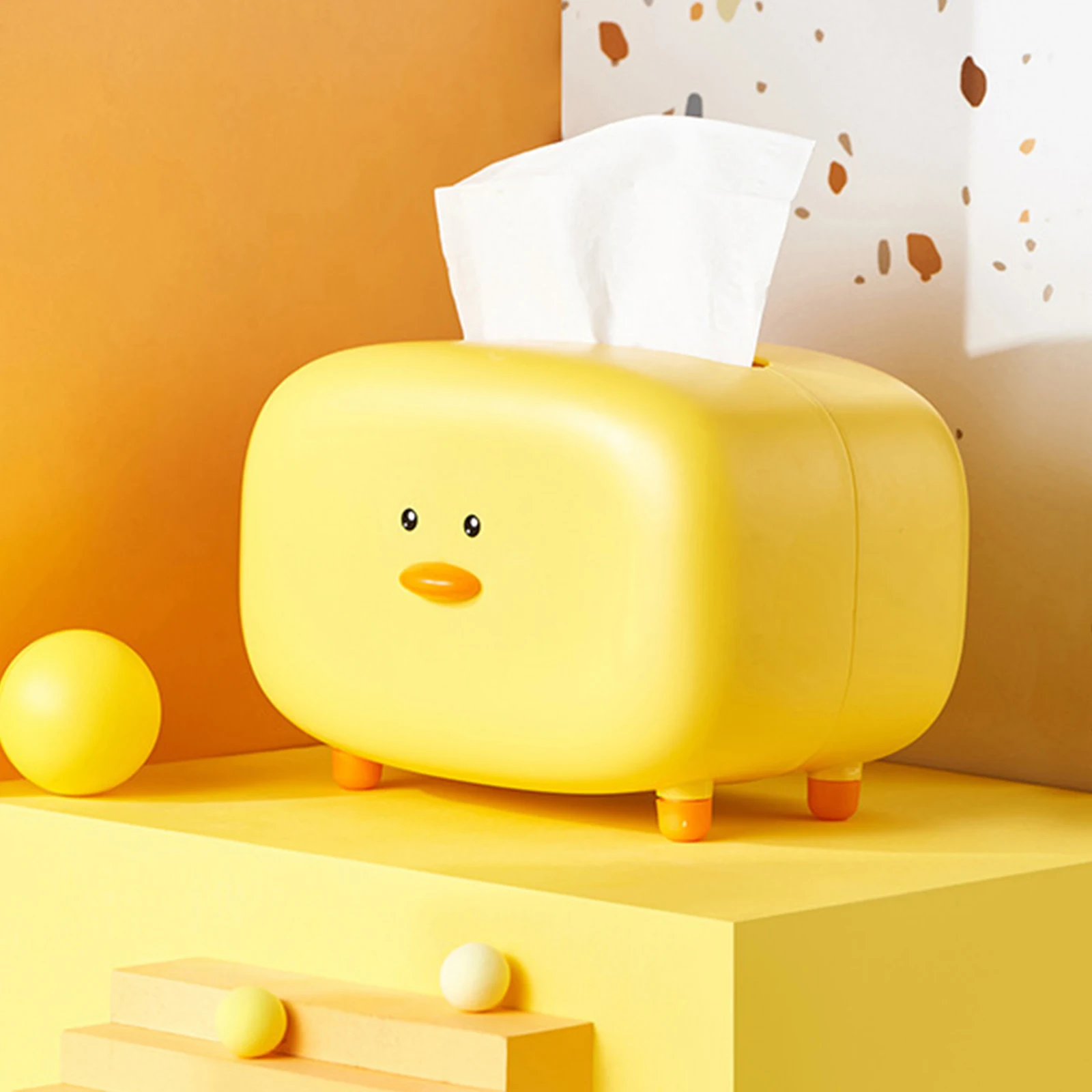 

Милая мультяшная маленькая Желтая утка коробка для салфеток Настольный держатель для бумаги модный Диспенсер Для Хранения салфетки Чехол ...