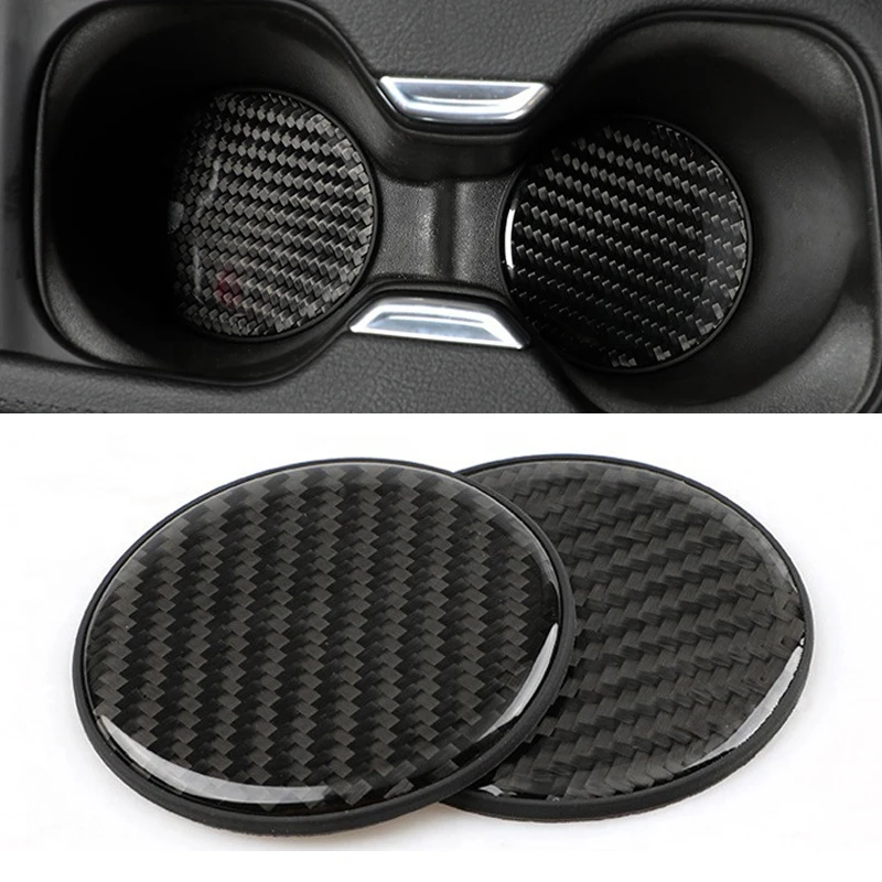 

2 шт., нескользящий коврик для подстаканника из углеродного волокна