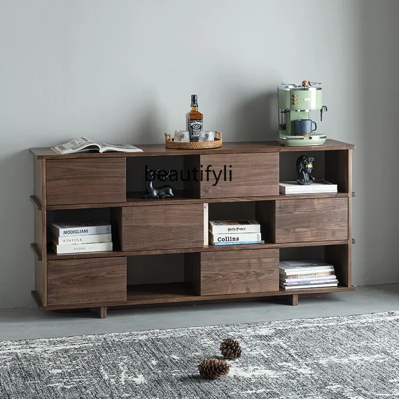 Книжный шкаф B6 из черного ореха