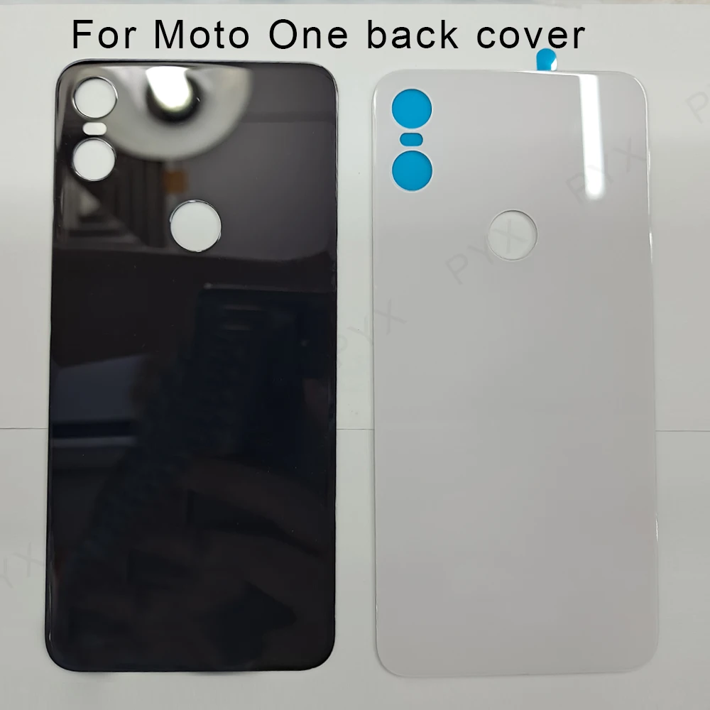 Крышка батарейного отсека для Motorola Moto One Задняя стеклянная крышка + клейкая