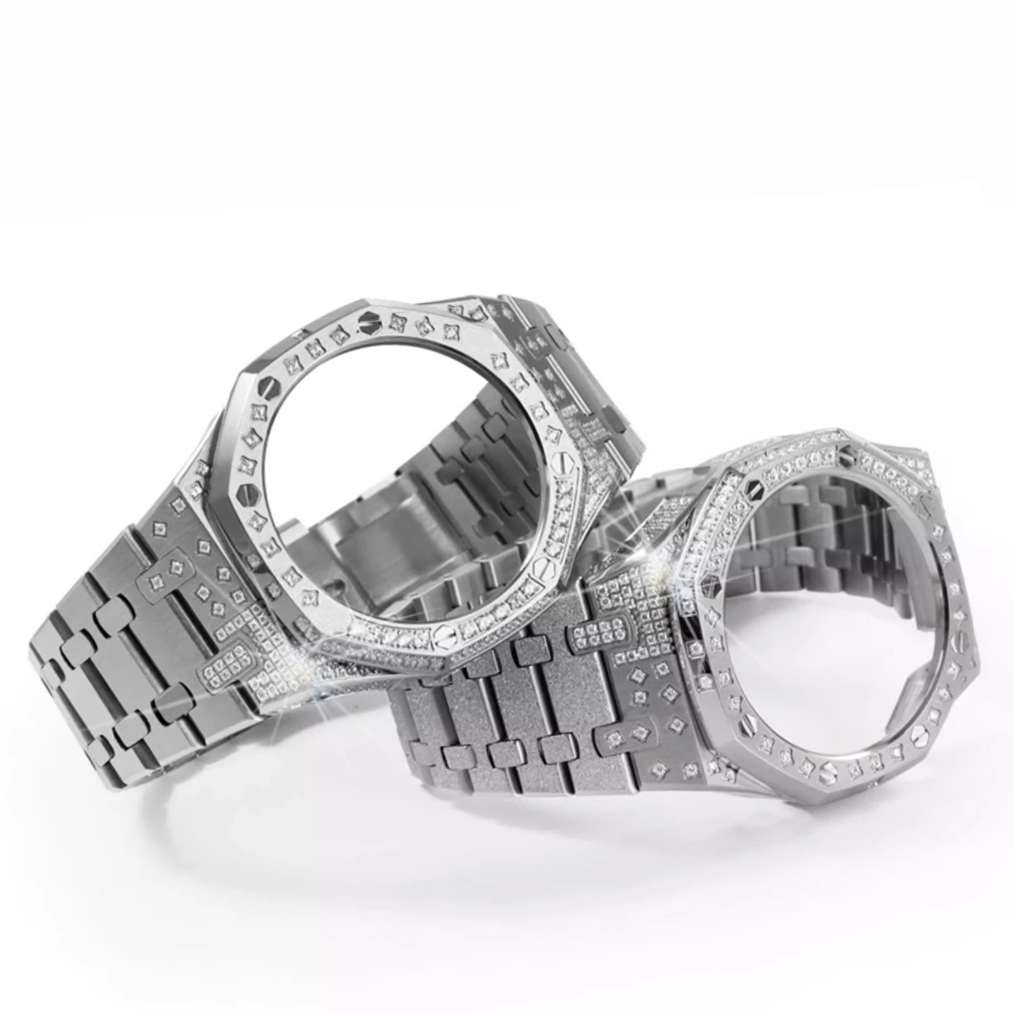 GA2100 Модный комплект, корпус из нержавеющей стали, ремешок для часов Casio G-SHOCK Farm Oak GA-2100 GA-2110 GA-B2100, металлический ремешок для часов с рамкой (art.: 3920d40f511e6) - 3920d40f511e6
