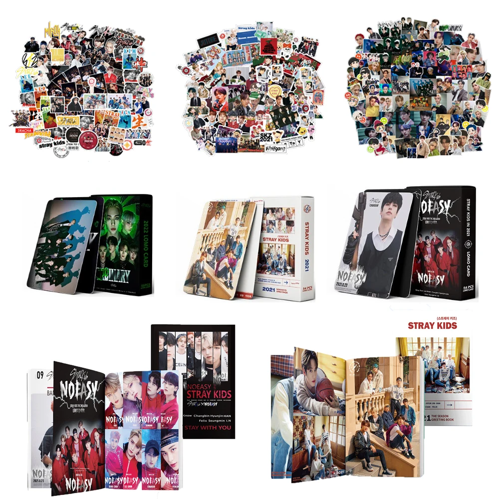 

KPOP Stray Kids SKZOO Photocard Sticker Album Lomo Crad StrayKids Collection Cute Print Card Poster For Korea Fans Gift Jewelry