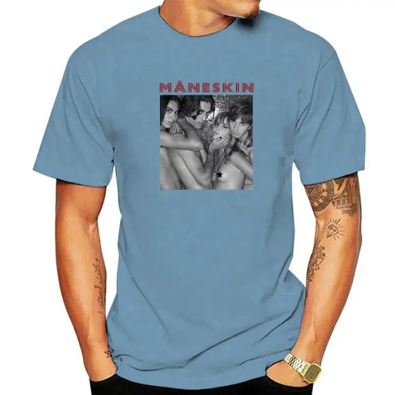 

New Style Fashion Maneskin Band Print T-shirts Hipster Style Short Sleeves T-shirt Male Fashion Tees Couple Daily Cotton Clothes