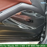 2pcs car door stereo speaker audio loudspeaker sound cover trim black for mazda mx 5 mx 5 rf mx5 nd 2016 2020 interior parts