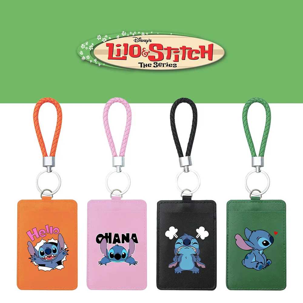 

Disney Anime Card Set Stitch Anime Figure Lanyard for Men and Women Student Campus Card Bus Cardbag Pendant Birthday Gift Toy
