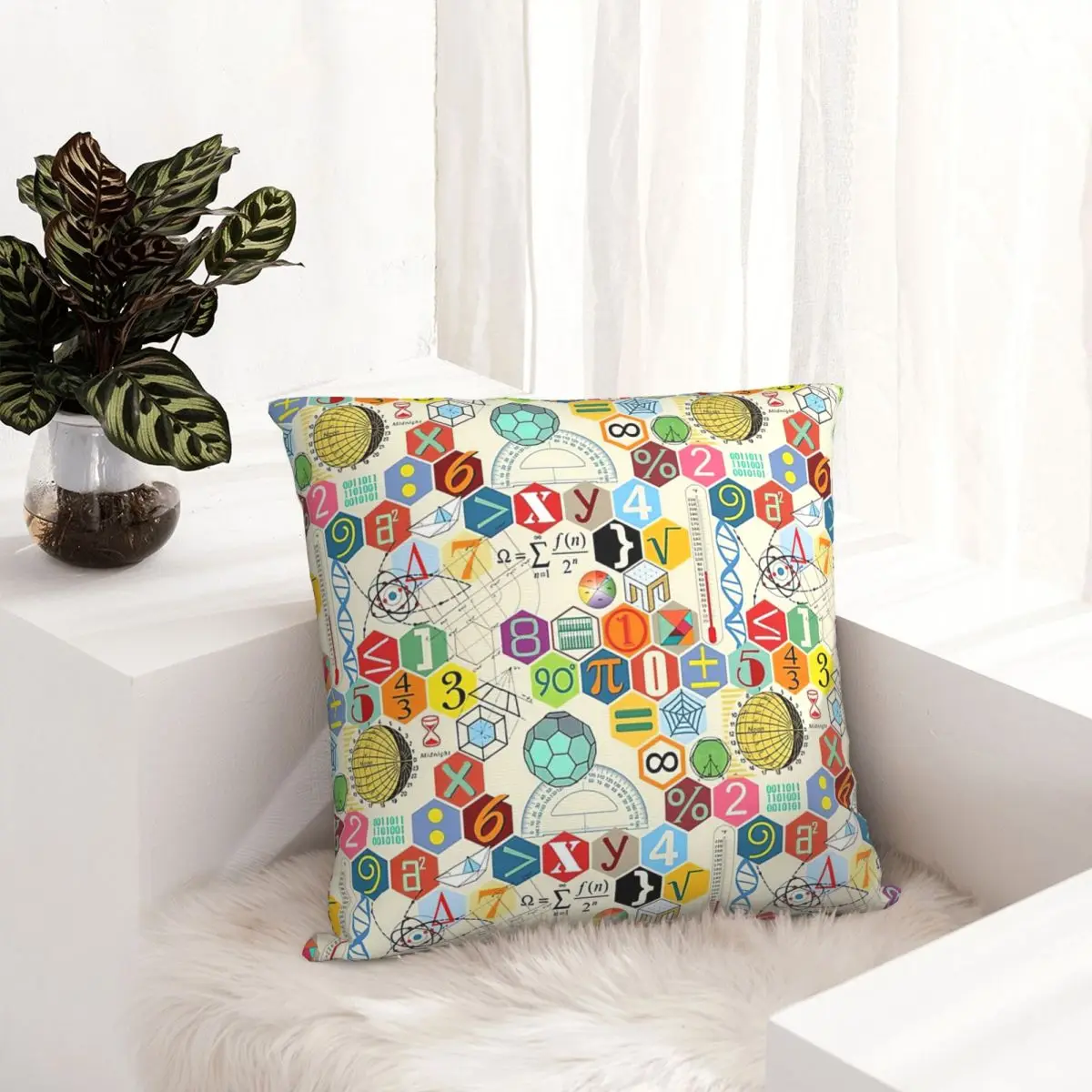 

MATH! pillowcase printed cushion cover sofa waist pillow pillow cover