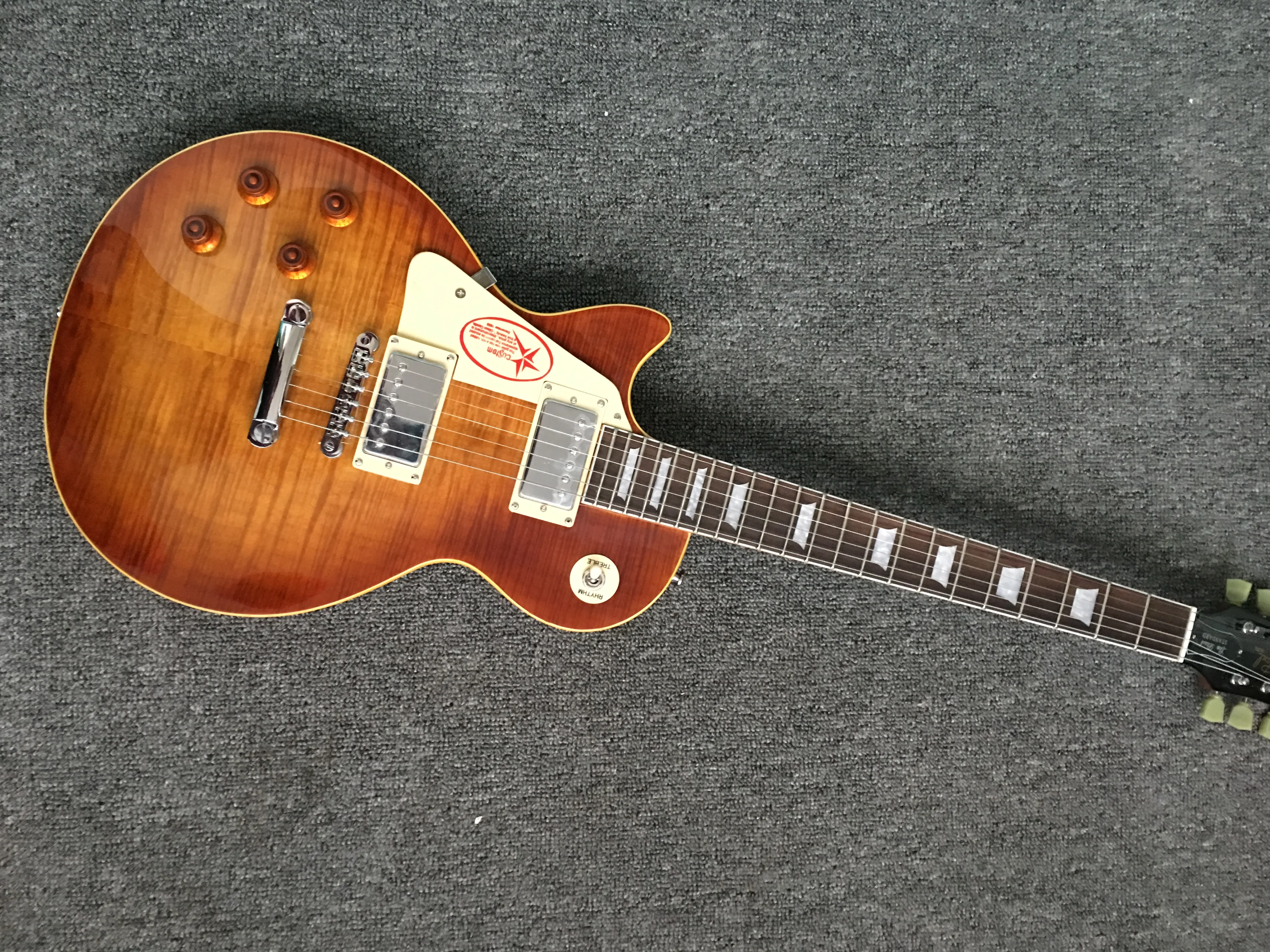 

New Left -handed Brown 6 String LP Custom Electric Guitar Quickly Shipped