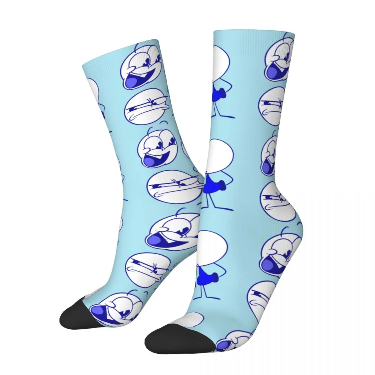 

Sock for Men P Mate Hip Hop Harajuku Pencilmation Cartoons Hanke Casual Series Happy Pattern Printed Boys Crew compression Sock