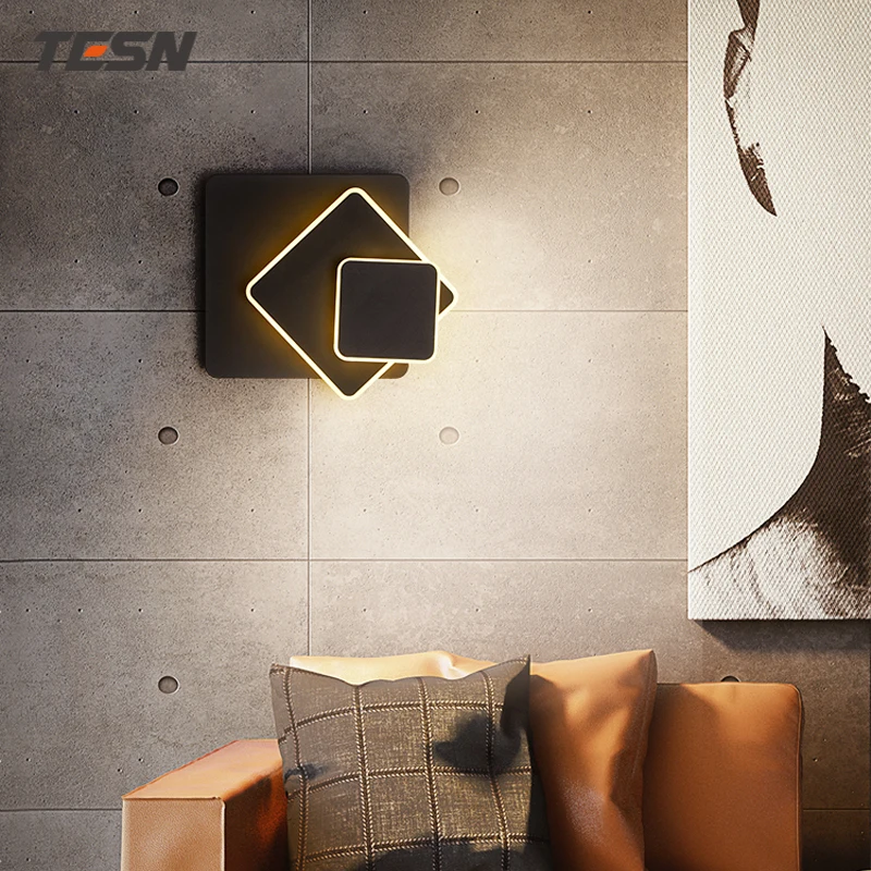 

Wall lamp bedroom minimalist modern bedside lamp creative personality round living room LED aisle decoration wall light