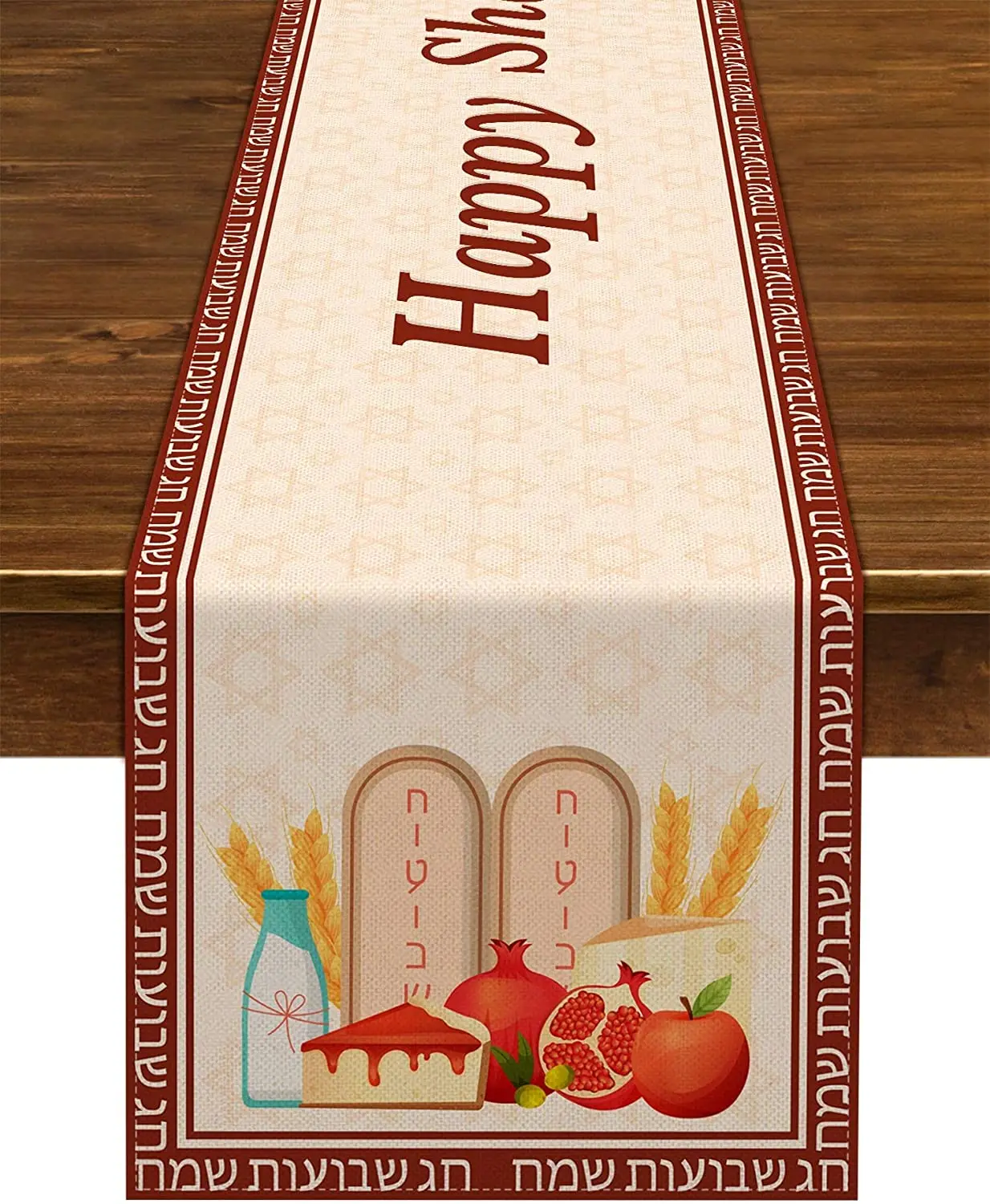 

Льняные бегунки Happy бритья Tbale, украшения для кухонного стола, праздничные украшения для праздника