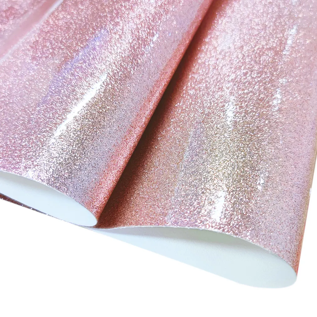 

5x1.37m Shiny Sparkling Smooth PU Faux Leather Fabric Roll Glitter Leather Sheet For Sewing Shoes Upper/Bags/Hair Bow DIY Crafts