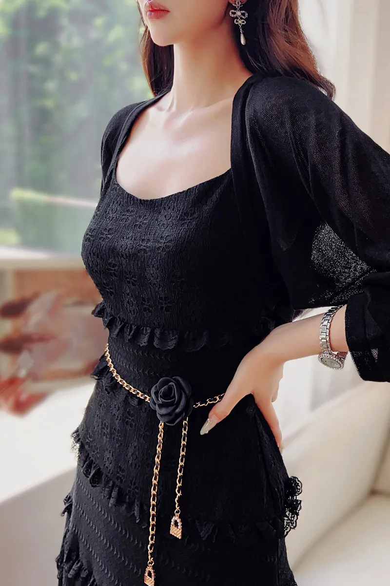 DABUWAWA Tienda Vestidos Elegantes Para Women вязаный кардиган Женская одежда рукав летучая мышь