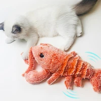 gravitational jumping shrimp teasing cat toys usb charging simulation lobster electric teasing cat pet plush toys pet toys