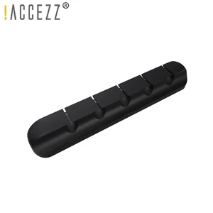 !ACCEZZ Silicone USB Charge Cable Organizer Cord Management Multipurpose Clips Cables Protector for Mouse Earphone Wire Winder