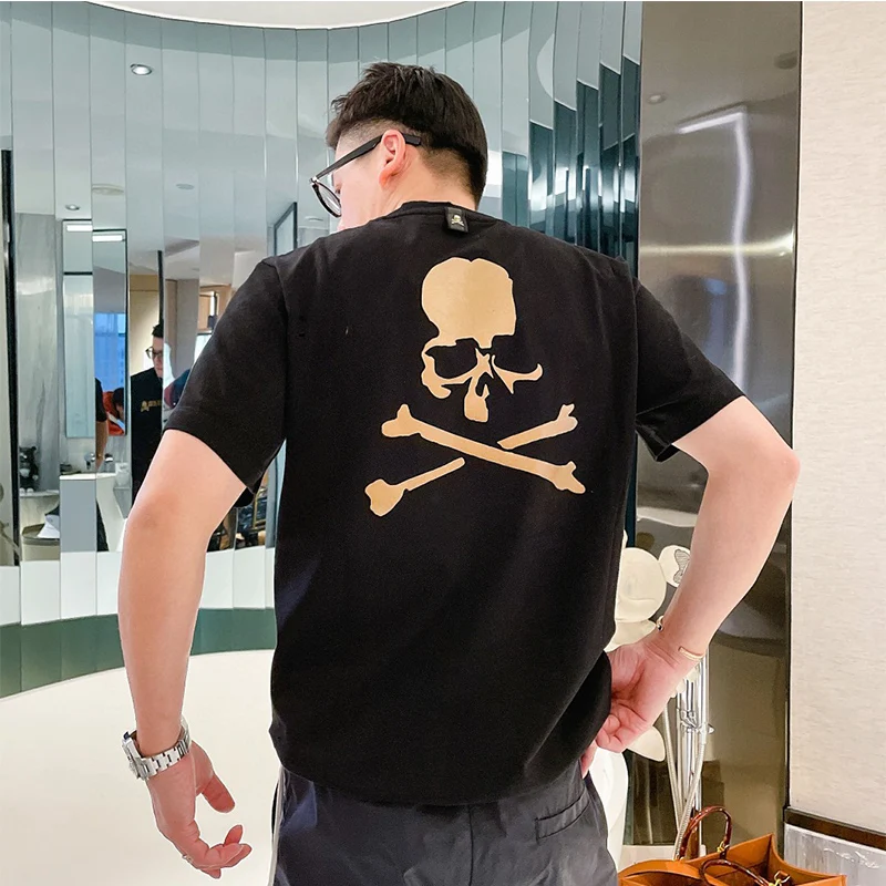 

2022 MMJ bronzing hole skull short-sleeved men spring summer new MASTERMIND t-shirt TX381