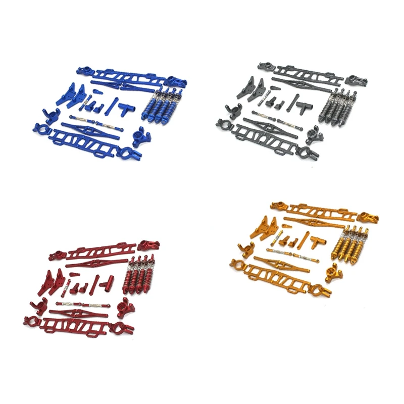 

Metal Upgrade Accessories Set Steering Block Shock Absorber Suspension Arm For Wltoys 104009 12402-A RC Car