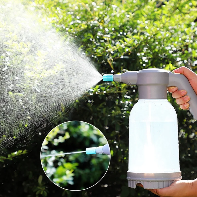 

2L Electric Automatic High-Pressure Garden Water Spray Bottle 360 Degree Battery Sprayer Watering Hose USB Charging