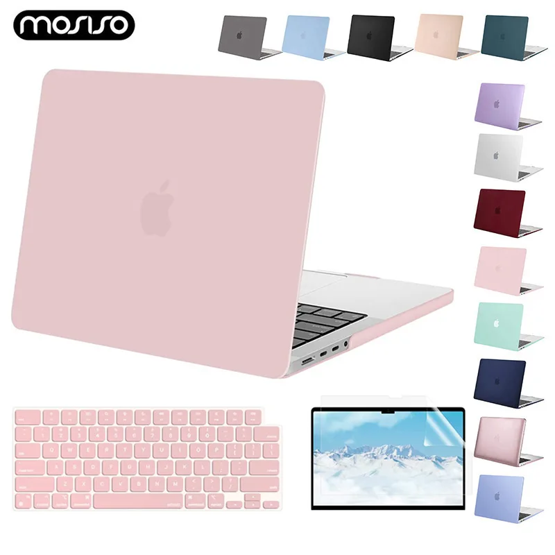 Купи Matte Laptop Case for 2022 2021 2020 MacBook Pro Air 13 14 16 inch Mac M1 M2 A2442 A2485 A2337 A2338 Plastic Hard Shell Cover за 940 рублей в магазине AliExpress