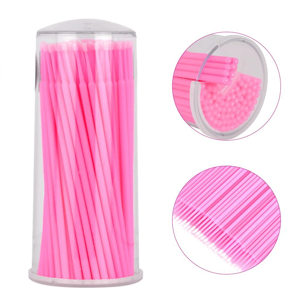 

100PCS/Box Eyelash Brushes Disposable Cotton Swab Micro Individual Eyelashes Microbrush Lash Removing Lash Extension Accessories