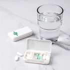 Мини-коробка для таблеток с 3 отделениями, кактус с фламинго, футляр для лекарств, Диспенсер, медицинский набор, домашние аксессуары для путешествий
