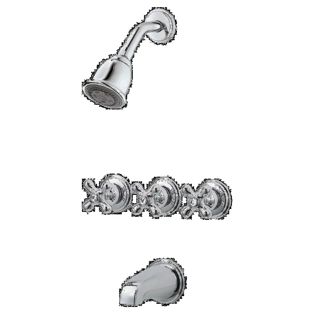 

Pfister Pfirst Series 3-Handle Tub & Shower Multi-Fuction Showerhead and Tub Spout