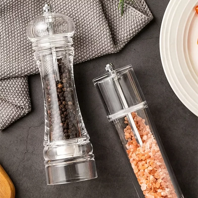 

Spice Pepper Mill Salt and Pepper Black Grinder With Strong Adjustable Ceramic Grinders Kitchen Cooking Tools Gadget Set