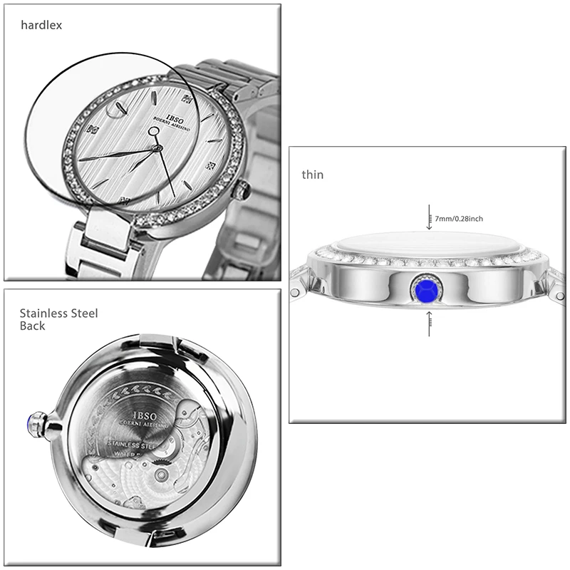 Luxury Women Watches Large Dial Stainless Steel Casual Youth Girl Hand Clock Waterproof Original Brand Fashion Wristwatch Ladies