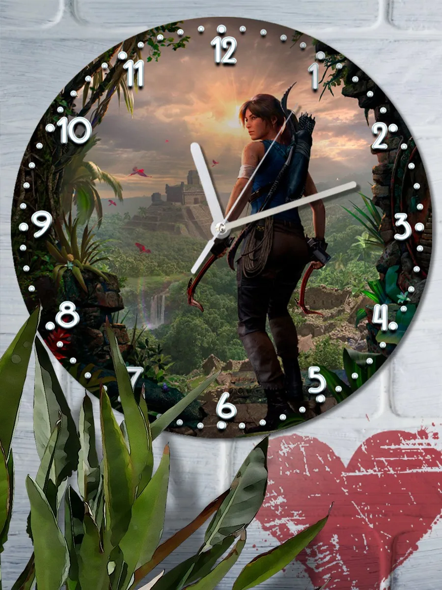 Настенные часы УФ игры Shadow of the Tomb Raider (Shadow Томб Райдер Расхитительница гробниц) -
