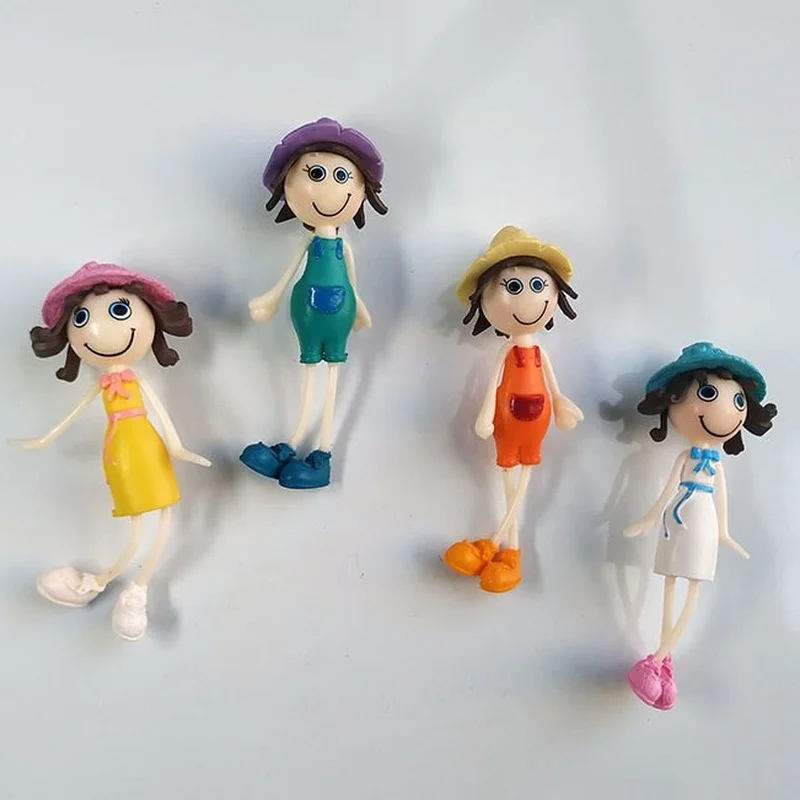 

1pcs Scarecrow Magnetic Stickers for Message Board Cute Cartoon Girl Scarecrow Fridge Magnets Nice Toys for Kids Home Decor