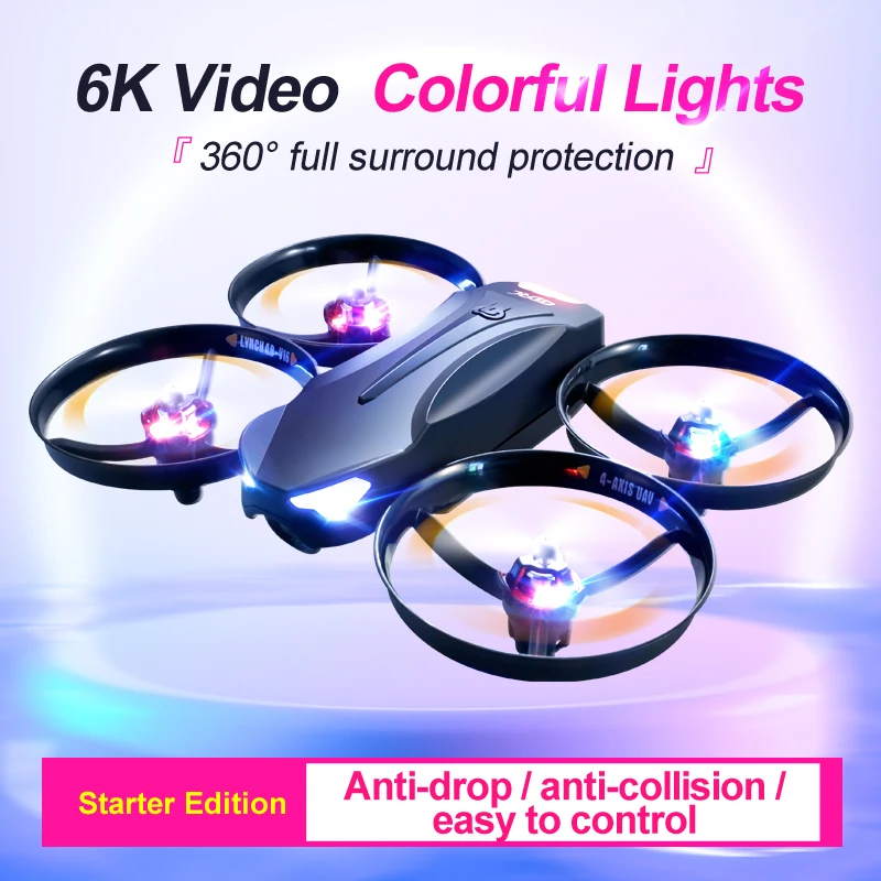 Enlarge Cool Mini Drone V16 Aerial Photography Aircraft with HD 6K Camera Professional Drones for Adults Game Toy Remote Control Plane
